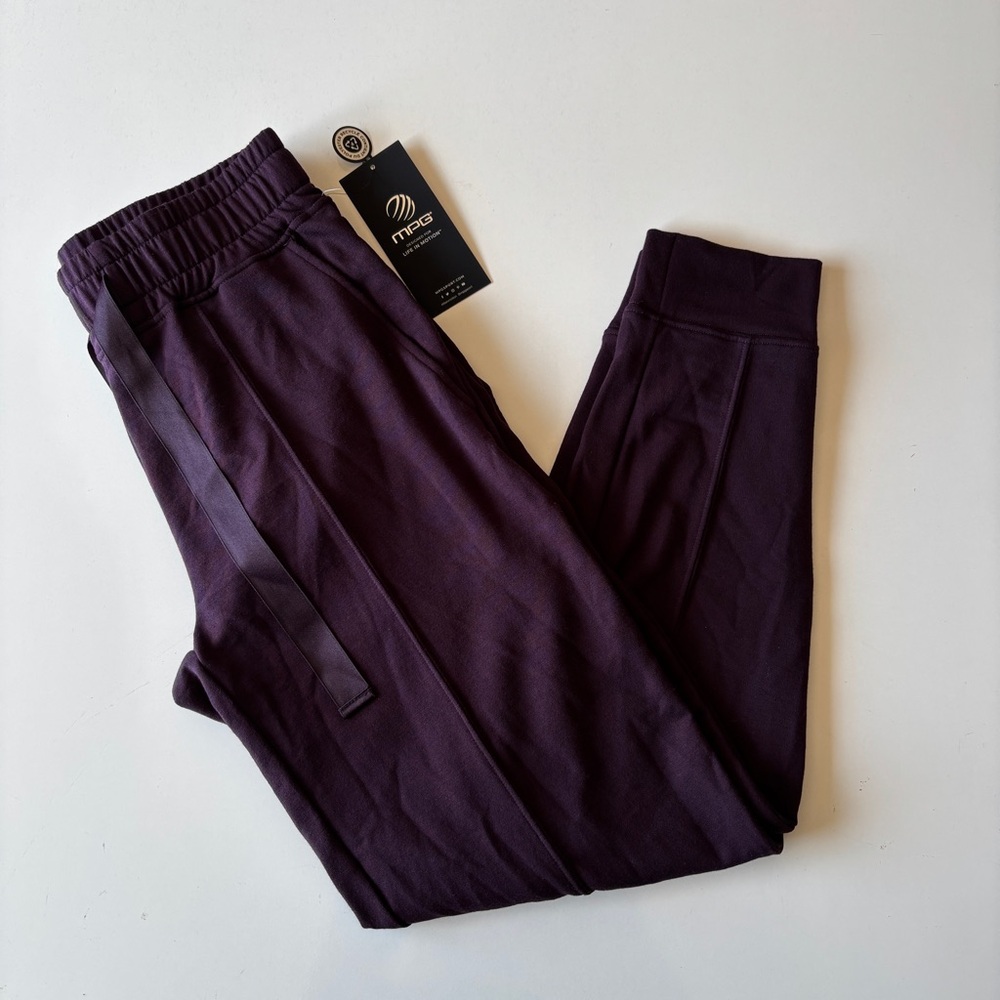 MPG Julie Charisma Purple Relaxed Jogger Pants, Size XS/TP